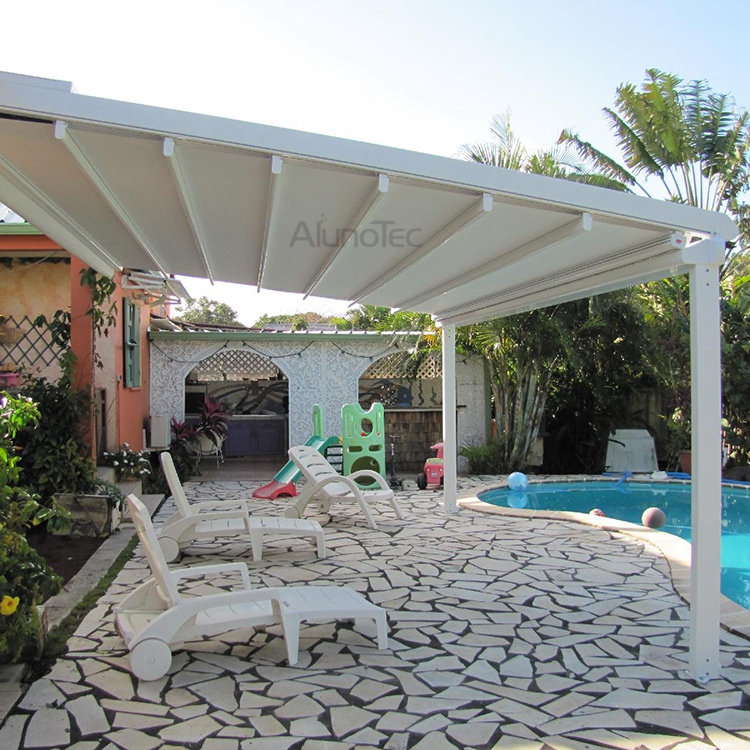 Wasserdichte einziehbare PVC-Markisen-Pergola-Systeme 