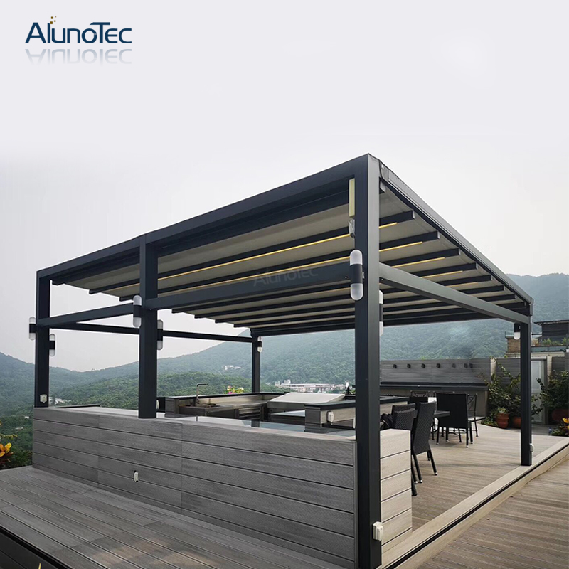 Wasserdichte PVC-Markise, einziehbare Carport-Markise mit Aluminium