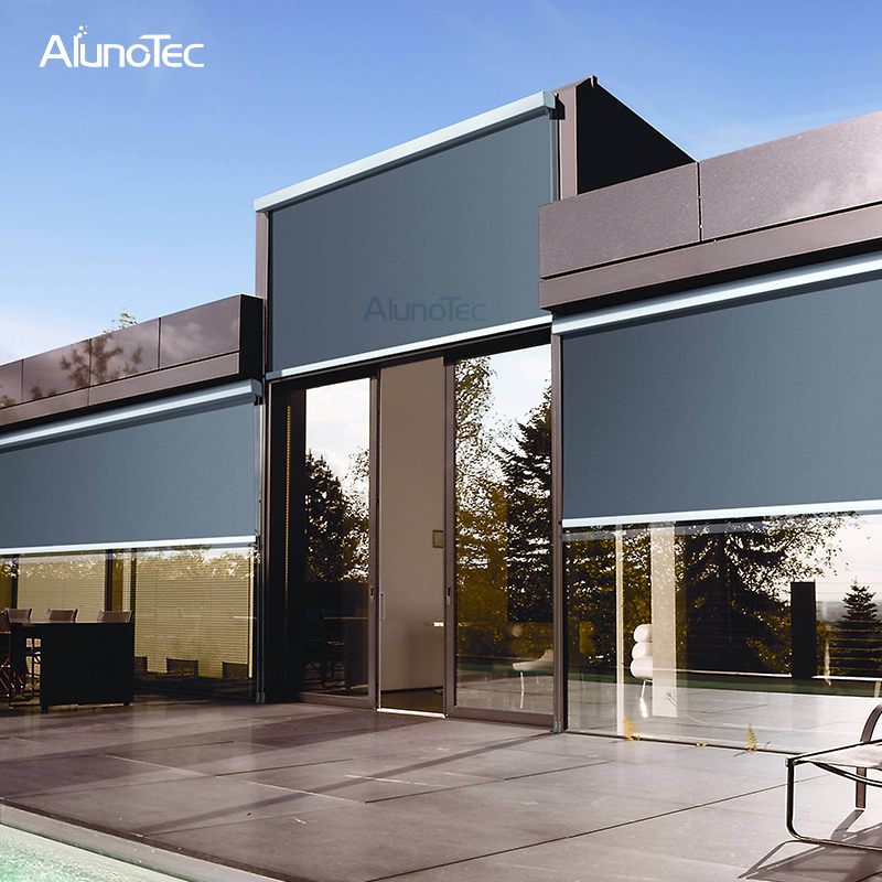 Motorisierte Aluminium-Jalousie-Rollos für den Außenbereich, Bausätze für Außenjalousien zu verkaufen