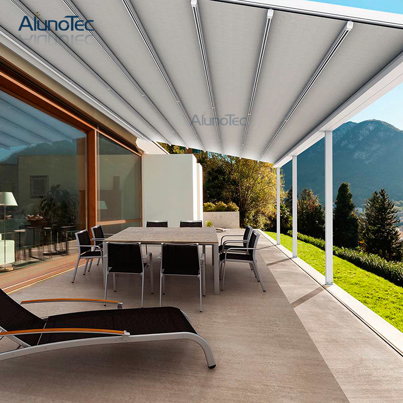 Outdoor-Markise, verstellbarer Pavillon, elektrisches Zelt, einziehbares Dach für Terrasse