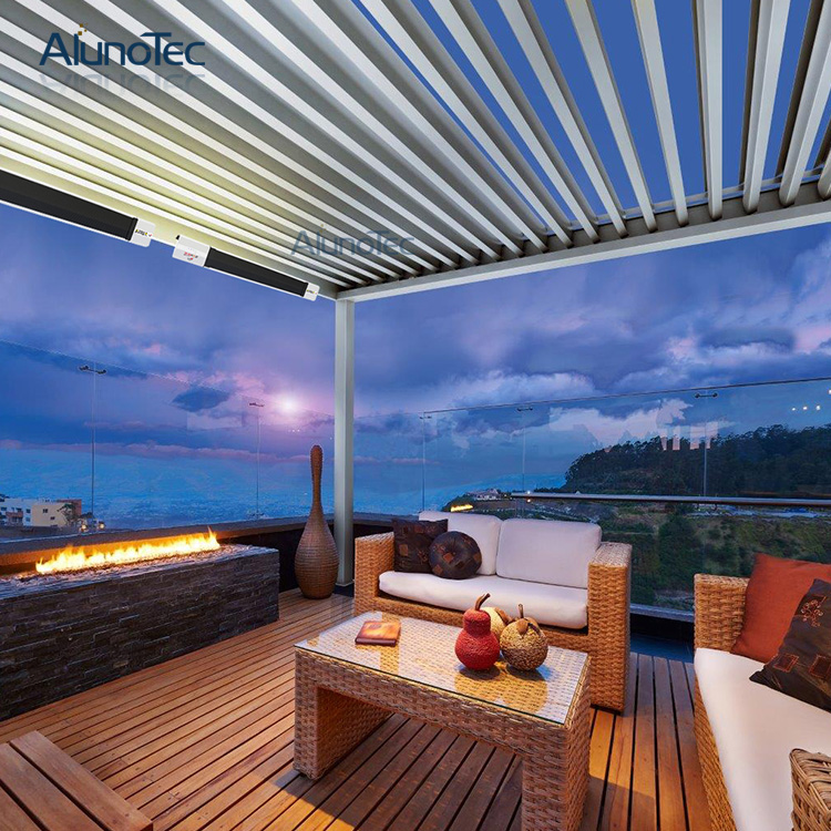 Wasserdichtes, versenkbares Pergola-Automatiksystem mit Lamellendach