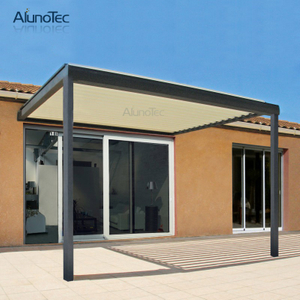 Outdoor-Klappmarkise, wasserdichter Pavillon, Aluminium-Pergola für Terrasse