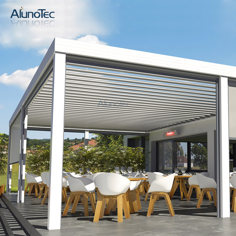 Passen Sie die Aluminium-Markise mit verstellbarem Pavillon und Pergola mit Lamellendach individuell an