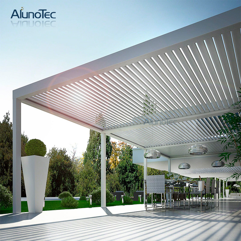 Terrassen-Außendesign-Gartenwasserdichte, motorisierte, öffnende Aluminium-Pergola
