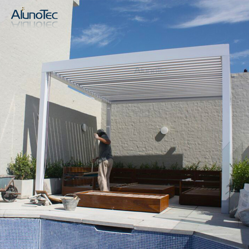 Moderner wasserdichter Gartenpavillon aus Aluminium mit Pergola für den Außenbereich