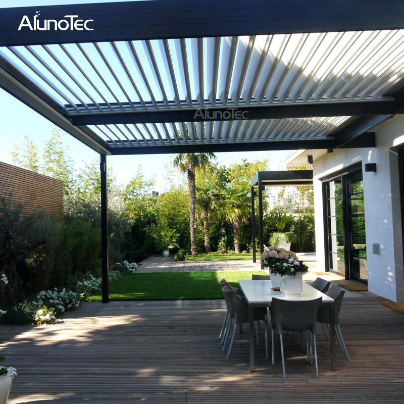 Modernes, dekoratives Design, Sonnenschutz, Lamellen, Dach, wasserdicht, für den Außenbereich, Pergola aus Aluminium 