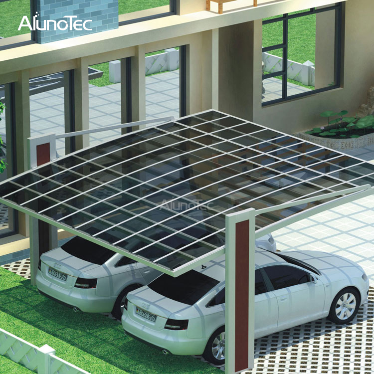 Carport-Sonnenschutzzelt mit Polycarbonat-Dach und Aluminiumrahmen