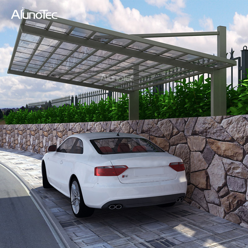 Moderne Dach-Autounterstand-Carport-Bausätze aus Stahl und Polycarbonat-Carport