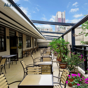  Wasserdichte, einziehbare Pergola-Abdeckung aus Aluminium, Schatten für Pavillon für Restaurant