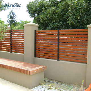 Horizontaler Gartenzaun, Sichtschutz, Aluminium-Lattenzaun, vertikal 
