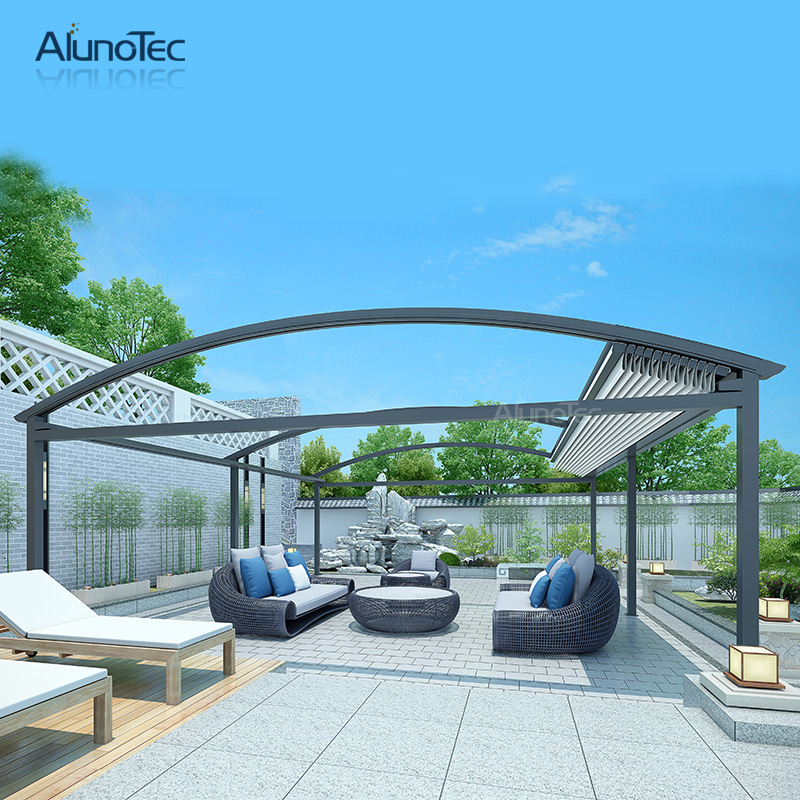 China Wholesale Opening Retractable Canopy Wasserdichte, einziehbare Dachmarkise aus Aluminium 