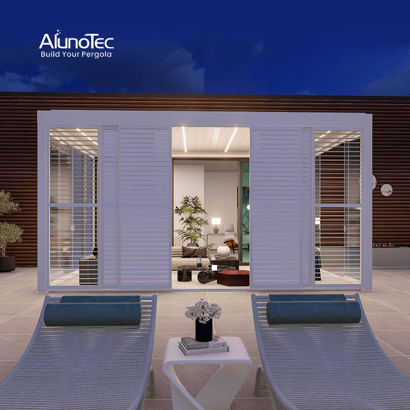 AlunoTec schafft Luxus-Glamping-Pergola-Freizeitbereich für den Hausgarten