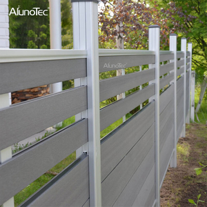 AlunoTec WPC-Gartenholz-Lamellenpaneel für den Außenbereich, Balkontür, Sichtschutzzaun aus Verbundwerkstoff 
