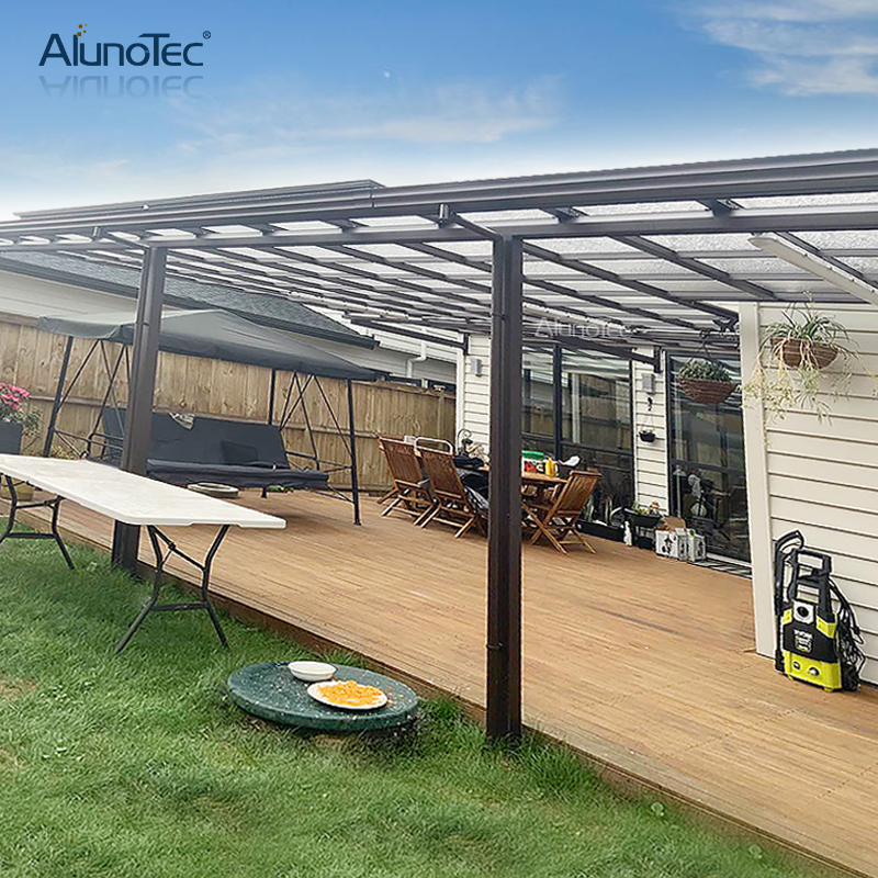 AlunoTec Maßgeschneiderte Sunblock-Polycarbonat-Abdeckung für den Außenbereich, Überdachung für Balkon und Terrasse
