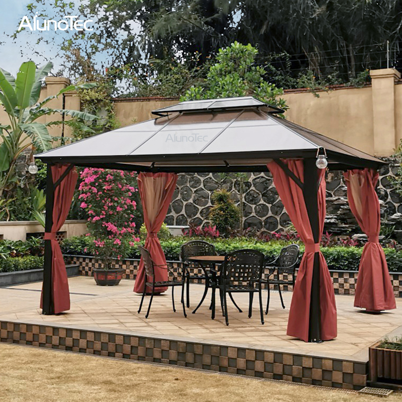 Römischer Outdoor-Zelt-Pavillon mit Aluminiumprofil und Hardtop-Pavillon zu verkaufen 