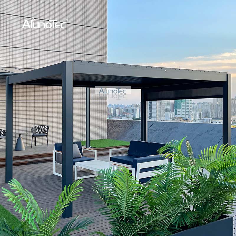 Manuelles regensicheres Lamellendach im Freien, bioklimatisches, modernes Pergola-Design für Großhändler