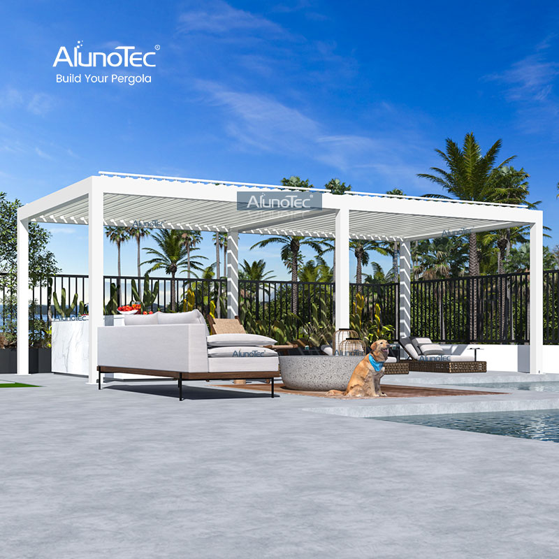 AlunoTec Motorisierte Vordächer Pergo Eco Style Pergola Pavillon Hinterhofstruktur 