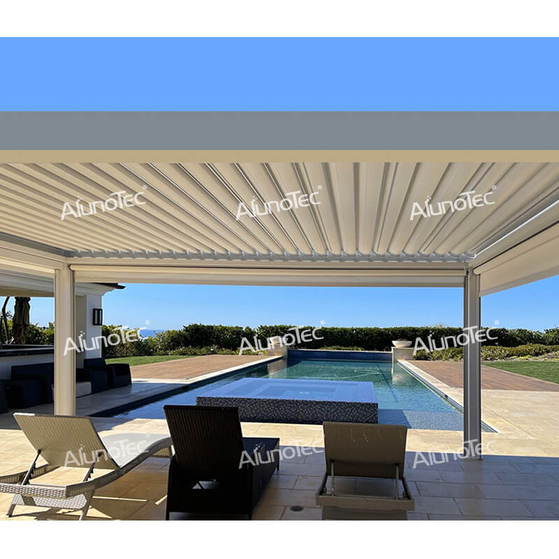 Modernes Design-Sonnenschutz-Aluminium-Pergola-Set für die Balkonabdeckung