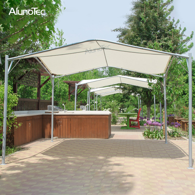 Terrassenüberdachung Design, Stahlrahmen, wasserdichter Sonnenschutz, Balkonmarkise