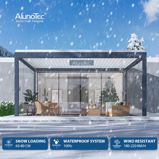 AlunoTec Poolside Cabana Outdoor Kitchen Patio Waterproof System Shade Cover Pergola