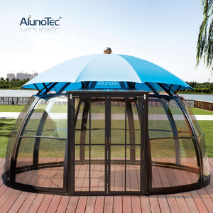 Moderne Außenterrassenabdeckung, Pavillon-Überdachung, Gartenmarkise, Pergola, Wintergarten, Überdachung, Glasraum, Gewächshaus, Solarium, Wintergarten