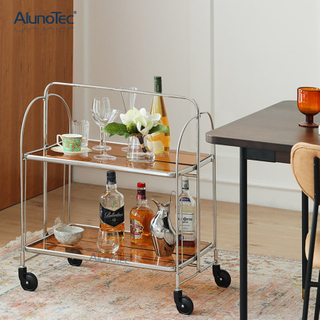 Catering-Ausrüstung, einzigartiges Design, antiker Gerlinol Vintage-Wagen, braun, faltbarer Handwagen