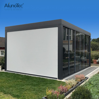 Maßgeschneiderte Zipscreen-Terrassenjalousien, motorisiertes Zipscreen-Außenrollo für Pergola