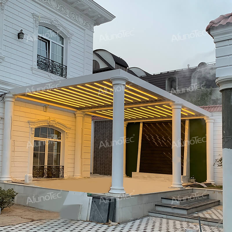 Modernes Design-Sonnenschutz-Aluminium-Pergola-Set für die Balkonabdeckung