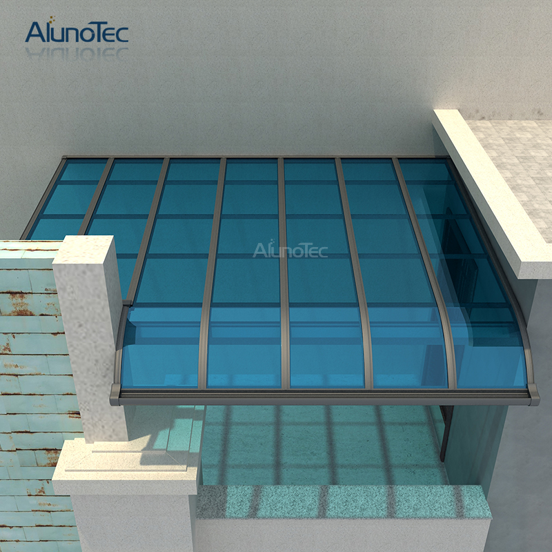 Modernes, wasserdichtes Polycarbonat-Dach-/Terrassenmarkisen-Design aus China mit Aluminiumstruktur 