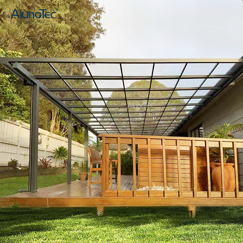 AlunoTec Maßgeschneiderte Sunblock-Polycarbonat-Abdeckung für den Außenbereich, Überdachung für Balkon und Terrasse
